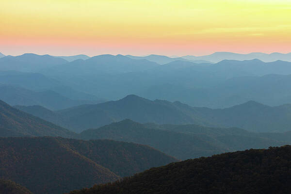 Cowee Moutain Poster featuring the photograph Mountain Layers At Cowee Overlook by Jordan Hill