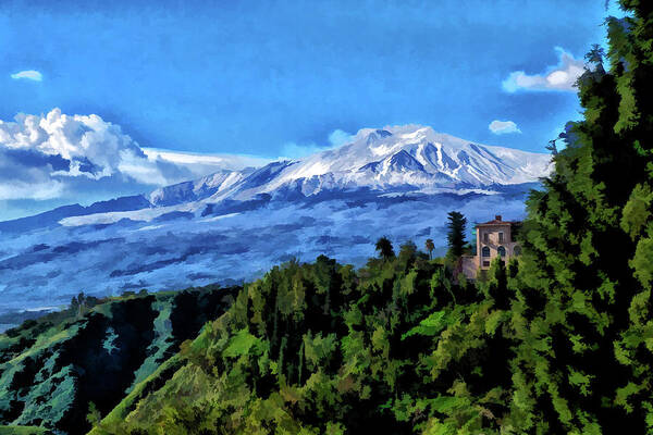 2019 Poster featuring the photograph Mt Etna from Taormina by Monroe Payne