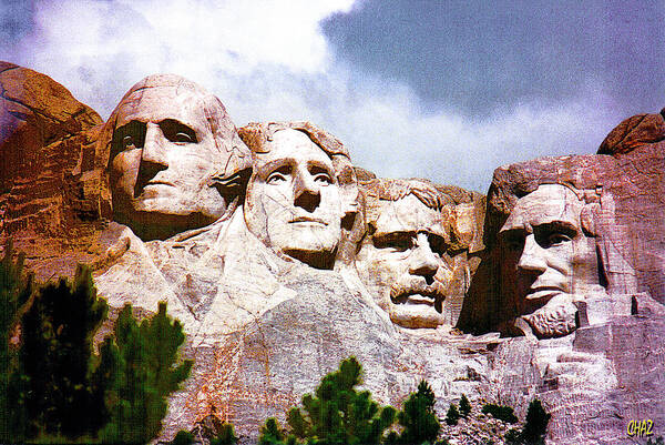 U S Presidents Poster featuring the photograph MT Rushmore by CHAZ Daugherty