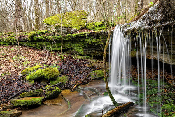 Arkansas Waterfall Poster featuring the photograph Natural State Spring Arkansas Waterfall Landscape by Gregory Ballos