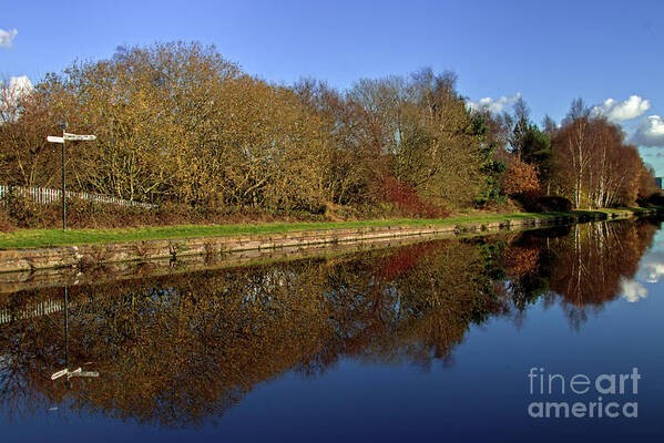 Nature Poster featuring the photograph New mainline canal by Stephen Melia