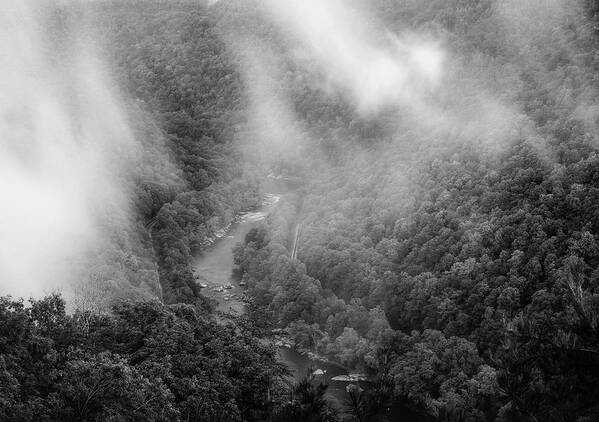 New River Gorge Fog Poster featuring the photograph New River Gorge Fog by Dan Sproul