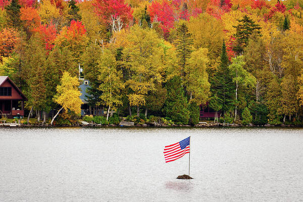 Fall Foliage 2021 Poster featuring the photograph Newark Pond - Newark, Vermont by John Rowe