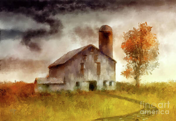 Barn Poster featuring the digital art Not In Kansas by Lois Bryan
