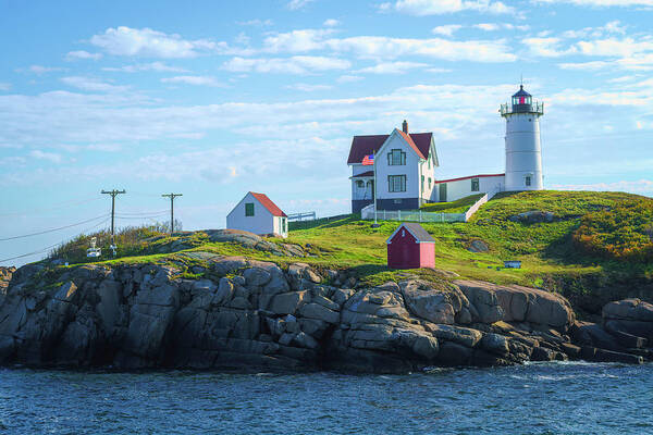 Nubble Lighthouse Poster featuring the photograph Nubble Lighthouse Maine by Lindsay Thomson