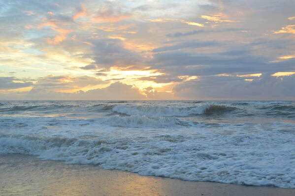 Barbara Bell Poster featuring the photograph OBX Sunrise 7/9 by Barbara Ann Bell