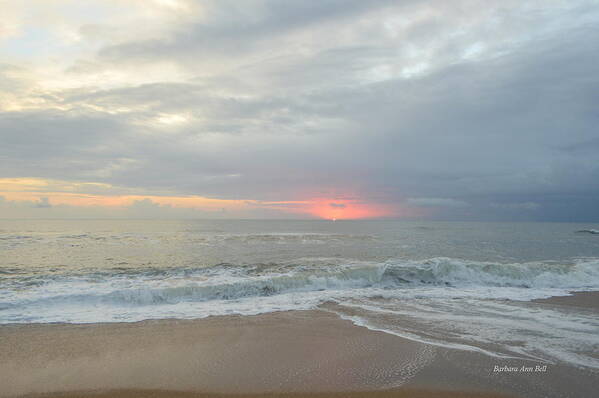 Obx Sunrise Poster featuring the photograph OBX Sunrise 9/23/18 by Barbara Ann Bell