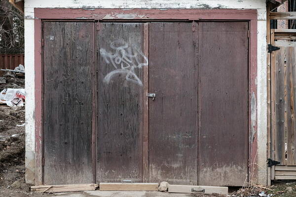 Urban Poster featuring the photograph Old Wine Door by Kreddible Trout