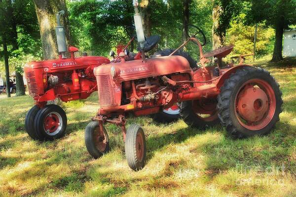 Farmall Poster featuring the photograph Pair of Farmalls by Mike Eingle
