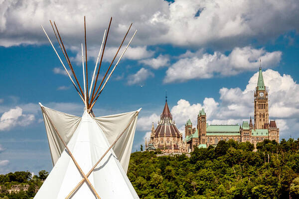 Ottawa Poster featuring the photograph Parallel Worlds in Canada by Tatiana Travelways