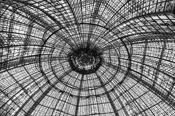 Black And White Poster featuring the photograph Paris Ceilings - Black and White by Melanie Alexandra Price