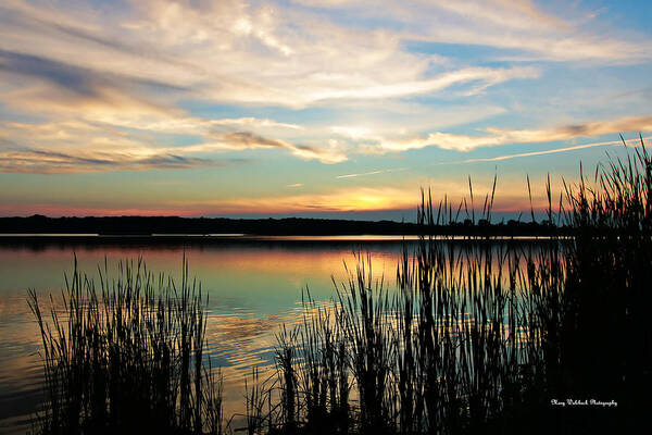 Lake Sunset Poster featuring the photograph Peaceful Sunset by Mary Walchuck