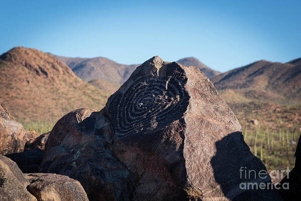 Petroglyph Poster featuring the photograph Petroglyph. Signal Hill Trail. by Jeff Hubbard