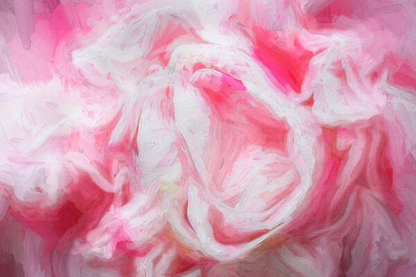 Camellia Abstract Poster featuring the photograph Pink Camellias Japonica Abstract X104 by Rich Franco