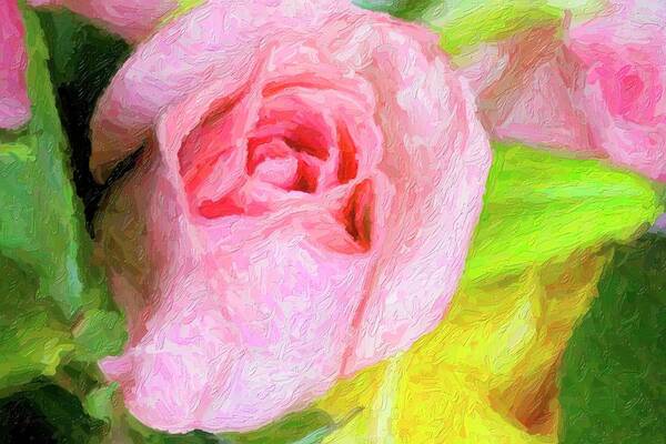 Pink Poster featuring the photograph Pink Roses in Bouquet by Carolyn Ann Ryan