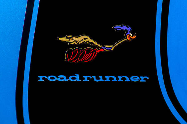 Roadrunner Logo Poster featuring the photograph Plymouth Roadrunner Logo by Anthony Sacco