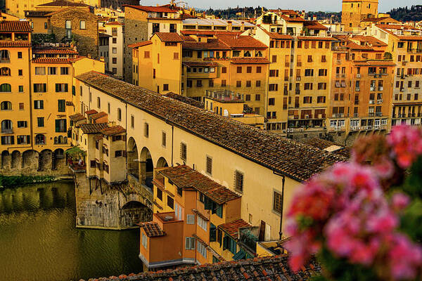 Tuscany Poster featuring the photograph Ponte Vecchio by Marian Tagliarino