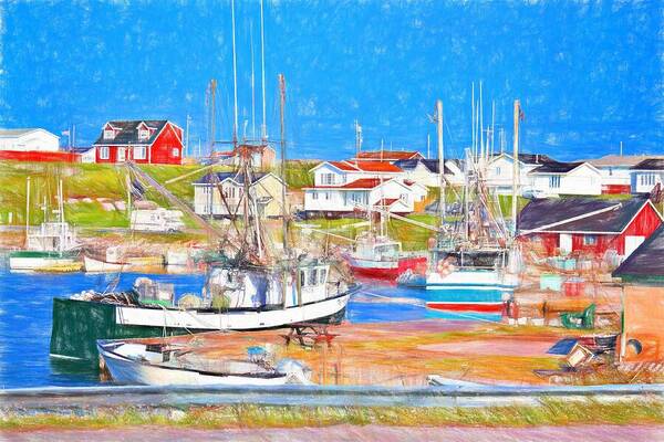 Port Au Choix Poster featuring the photograph Port au Choix harbor Newfoundland by Tatiana Travelways