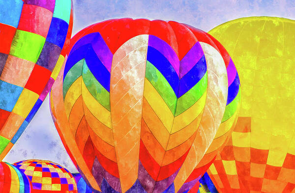 Balloon Glow Poster featuring the photograph Rainbows by Kevin Lane