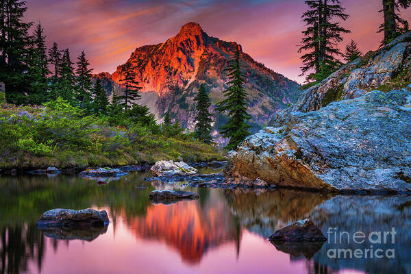 Alpine Lakes Wilderness Poster featuring the photograph Rampart Lakes Tarn by Inge Johnsson