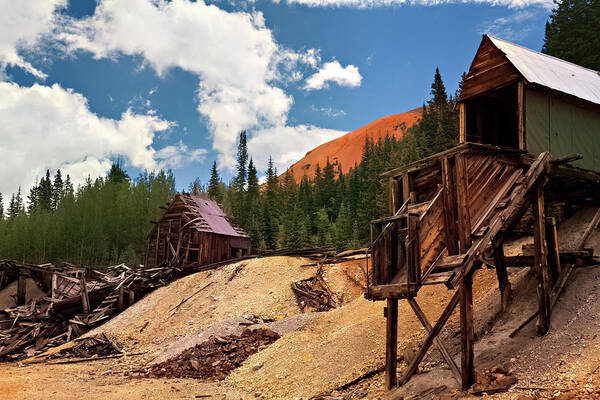 Colorado Poster featuring the photograph Red Mountain Mining - The Loader by Lana Trussell