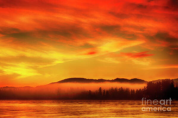 Sunrise Poster featuring the photograph Red Sky In The Morning by Bob Christopher