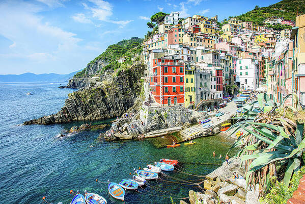 Italy Photography Poster featuring the photograph Riomaggiore by Marla Brown