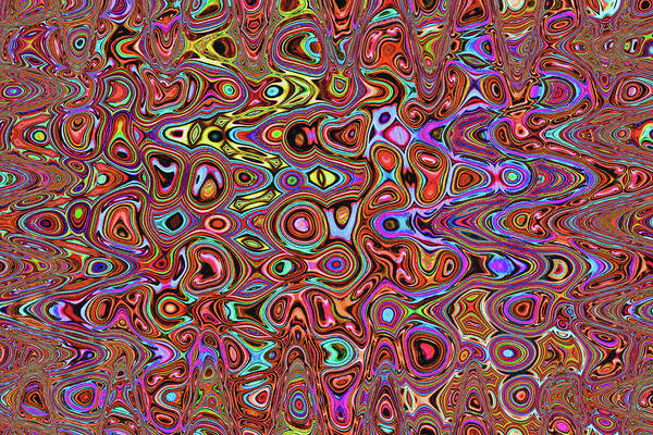 River Rocks Abstract 0626ps5cc Poster featuring the digital art River Rocks Abstract 0626ps5cc by Tom Janca