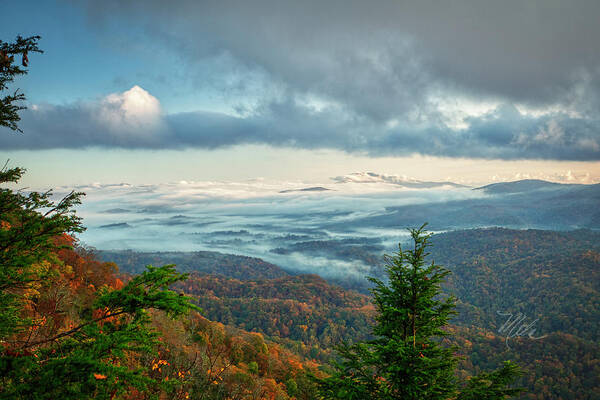 Blue Ridge Parkway Poster featuring the photograph Rivers Of Clouds by Meta Gatschenberger