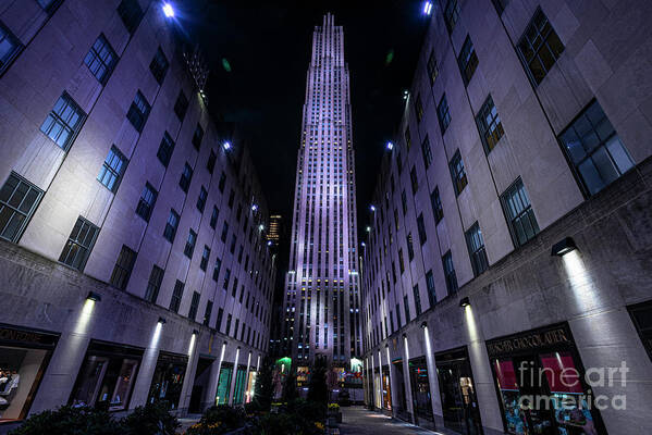 2020 Poster featuring the photograph Rockefeller Center at Night by Stef Ko