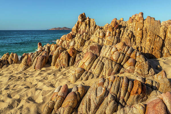 Sea Of Cortez Poster featuring the photograph Rocky Beach Along Sea of Cortez by Elvira Peretsman