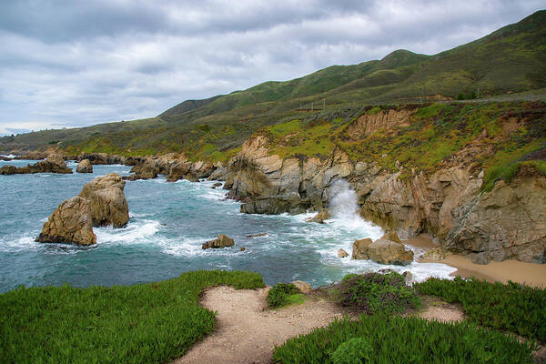 Big Sur Poster featuring the photograph Rugged Central California Coast Beach by Matthew DeGrushe
