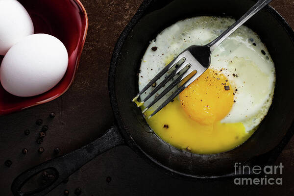Kitchen Poster featuring the photograph Rustic Fried Egg by Jarrod Erbe