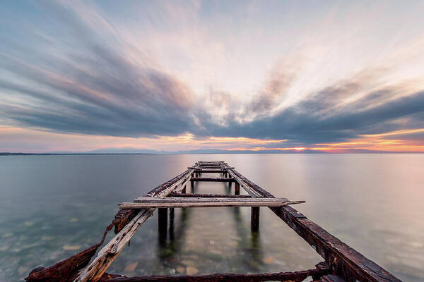 Jetty Poster featuring the photograph Rusty Jetty I by Alexios Ntounas
