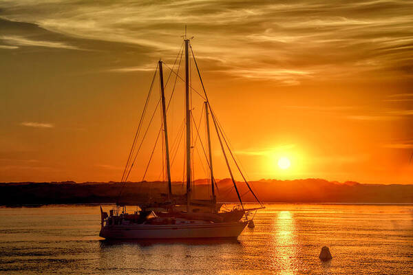 Sunset Poster featuring the photograph Seaside Sunset View by Barbara Snyder