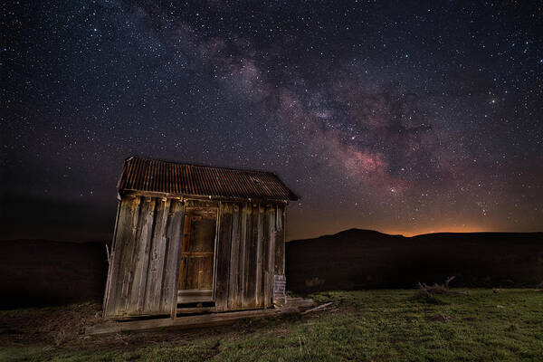 Lassen Poster featuring the photograph Shack Under the Stars by Mike Lee