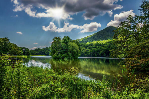 Peaks Of Otter Poster featuring the photograph Sharp Top at Summer by Tricia Louque