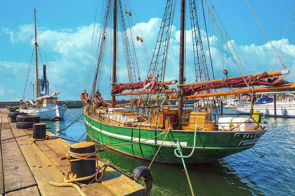 Boats Poster featuring the photograph Ships in the Harbor by Debra and Dave Vanderlaan