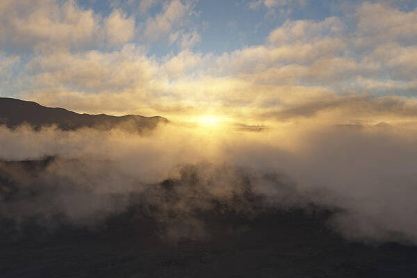 Landscape Poster featuring the digital art Sierra Sunrise by Mark Greenberg