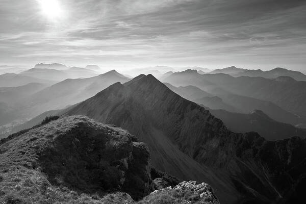 Landscape Poster featuring the photograph Silent Giants by Alexander Kunz