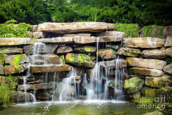 Waterfall Poster featuring the photograph Silky Waterfall - Serenity by Susan Vineyard