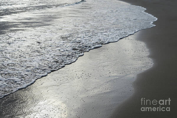Sea Water Poster featuring the photograph Silver-gray water and sand 2 by Adriana Mueller