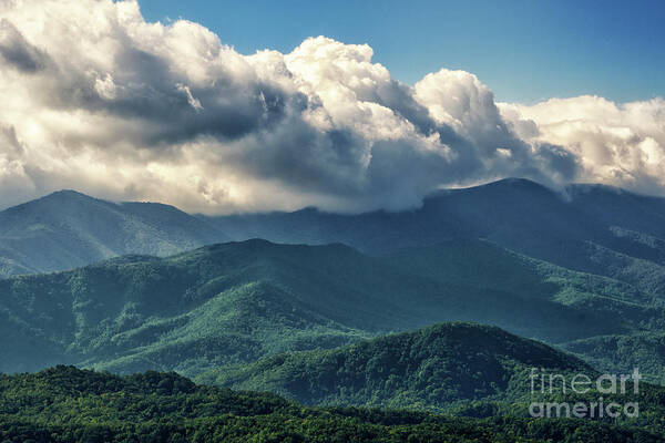 Foothills Parkway Poster featuring the photograph Smoky Mountains Clouds by Phil Perkins