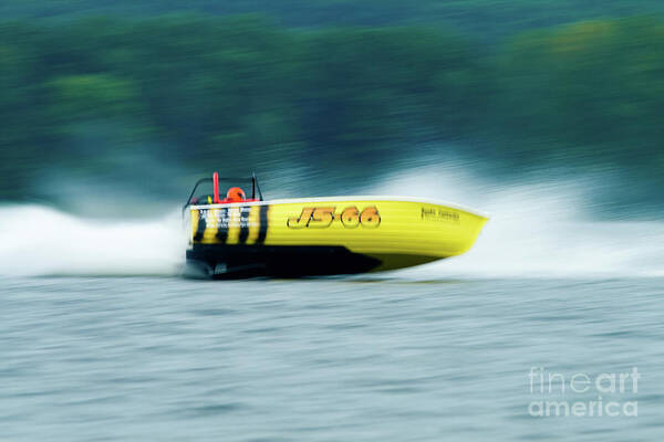 Speed Boat Poster featuring the photograph Speed Boat Racing by Rich S