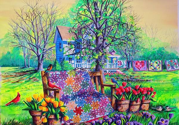 Spring Poster featuring the painting Spring Awakening by Diane Phalen