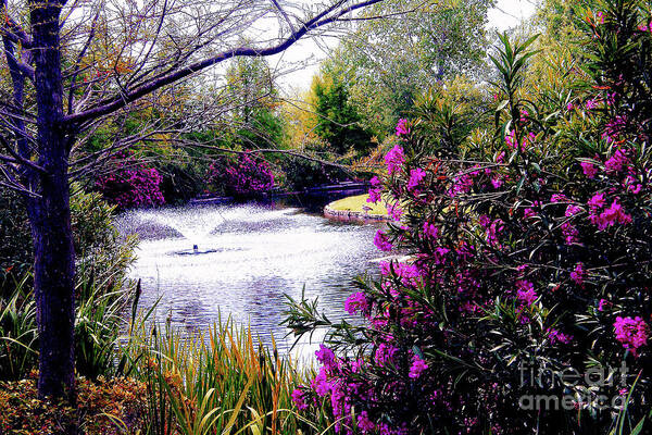 Springtime Poster featuring the digital art Springtime In The Garden by Linda Cox