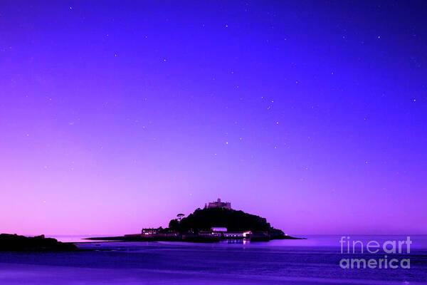 St. Michael's Mount Poster featuring the photograph St Michael's Mount at Night by Terri Waters