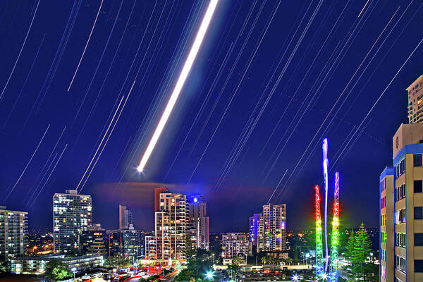 Startrails Poster featuring the photograph Starlight Express by Az Jackson