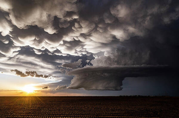 Supercell Poster featuring the photograph Starship Sunset by Marcus Hustedde