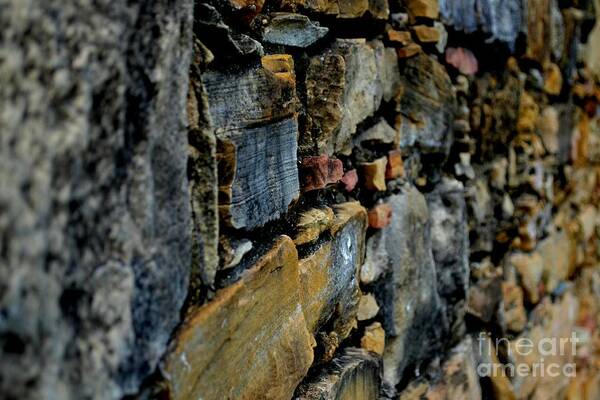 Stone Wall Photography Poster featuring the photograph Stone Wall Textures and Shapes by Expressions By Stephanie
